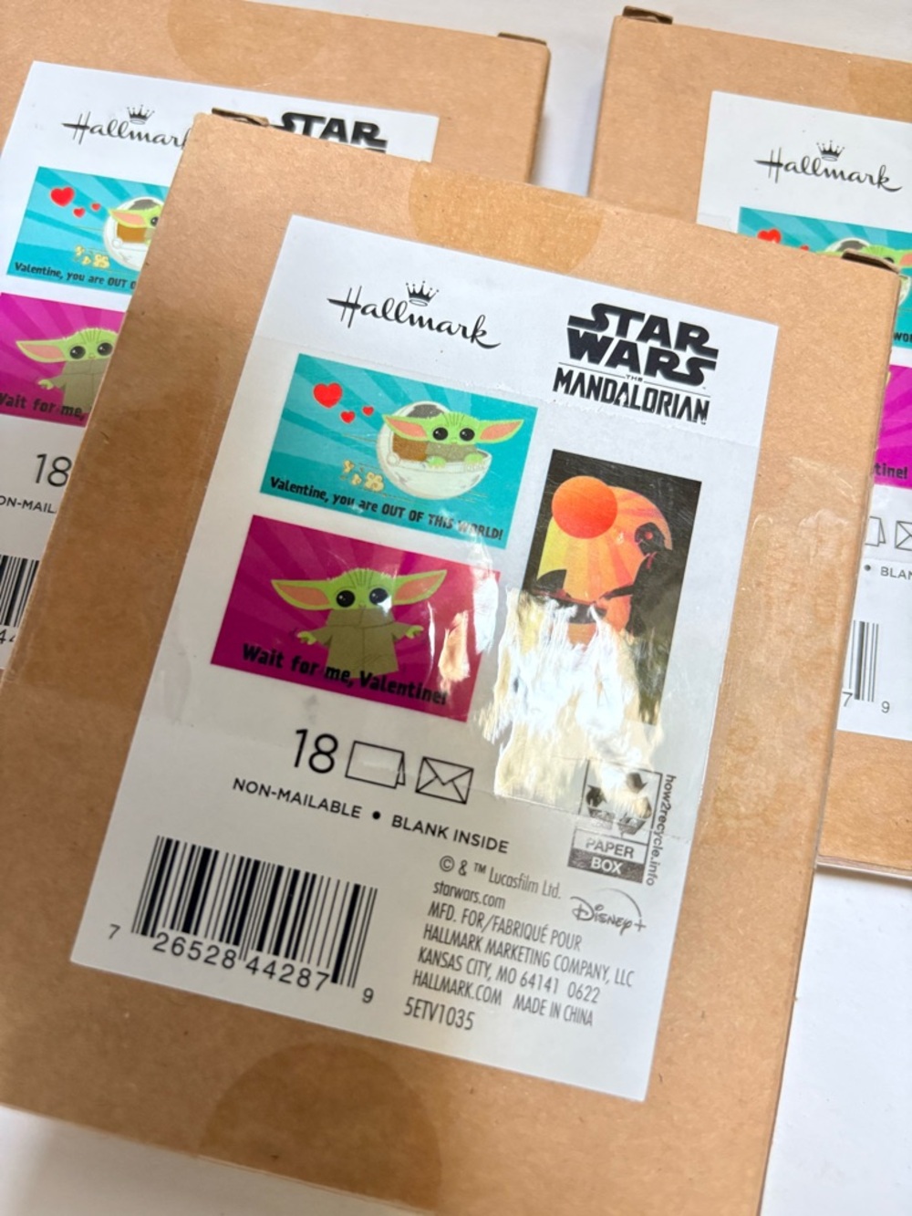 Hallmark | NEW 3x18 Star Wars The Mandalorian Baby Yoda Mini Valentine's Cards